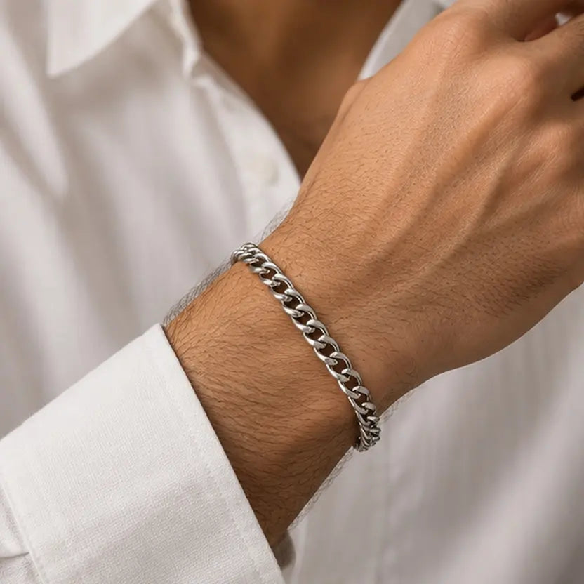 Slim Curb-Link Men's Bracelet