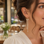 Sui Dhaaga Bow Pearl Dangler Earrings