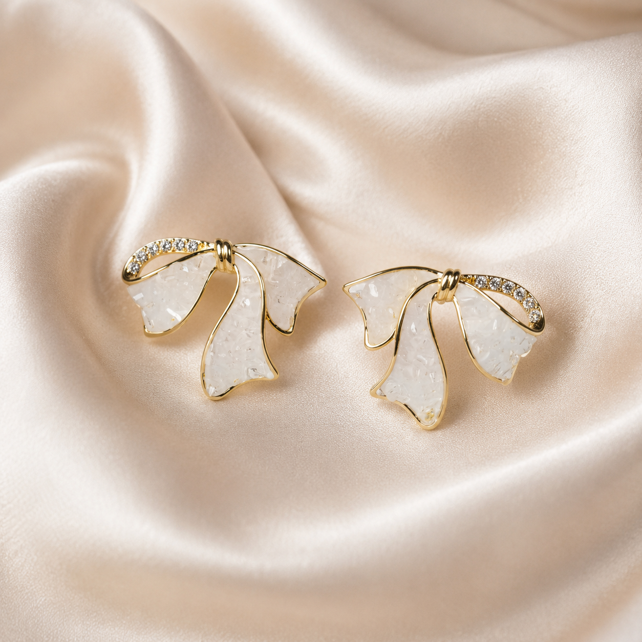 Sculptural Ribbon Stud Earrings