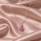 Pink Swarovski Crystal Pendant Necklace