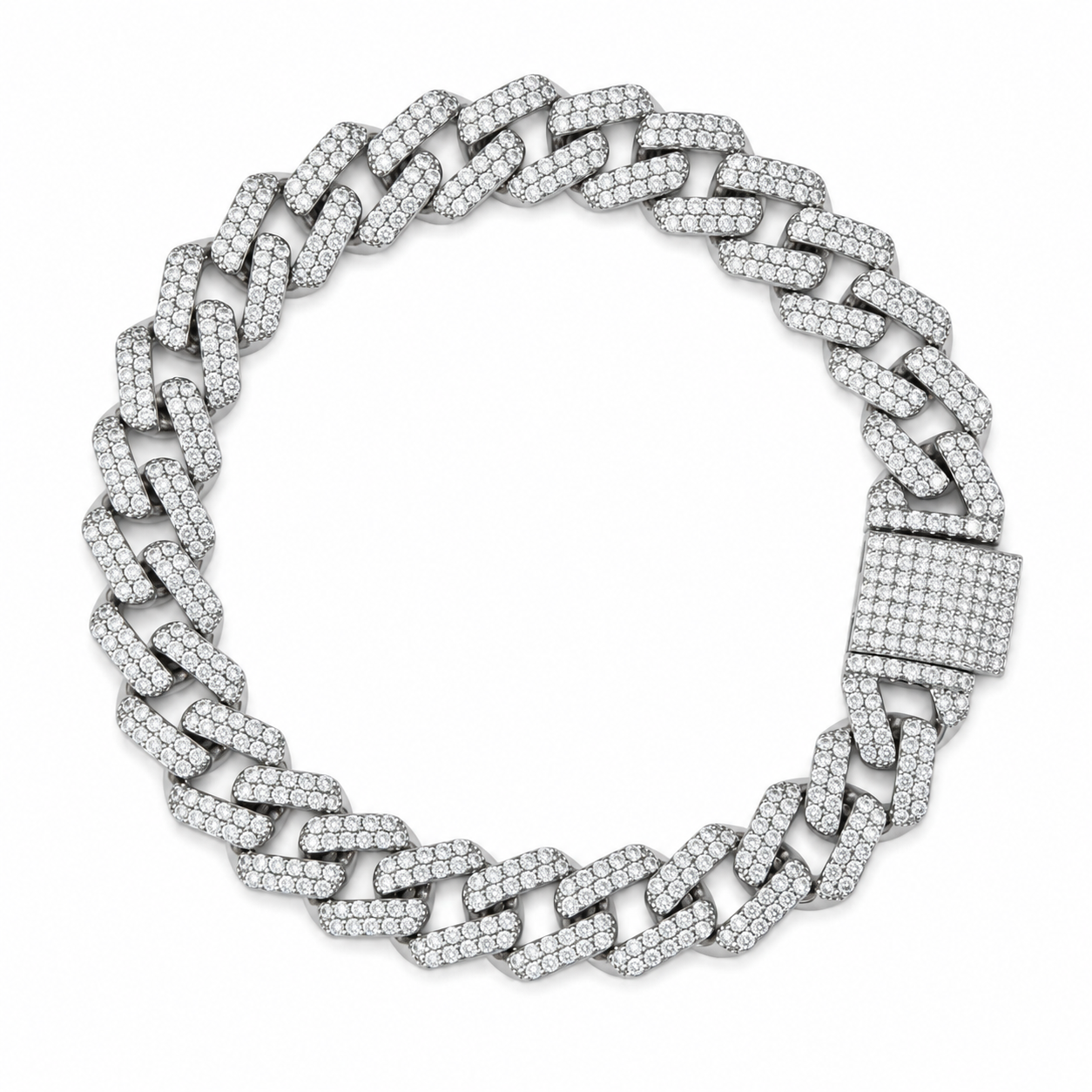 Iced Cuban Silver Bracelet