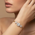 Solitaire Oval Layered Bracelet