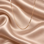 Sleek Rose Gold-Tone Snake Chain Necklace