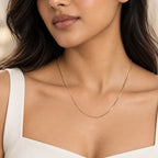 Sleek Rose Gold-Tone Snake Chain Necklace