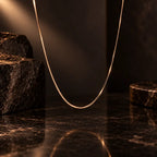 Sleek Rose Gold-Tone Snake Chain Necklace