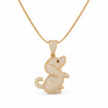 Puppy Dog Pendant Snake Chain Necklace