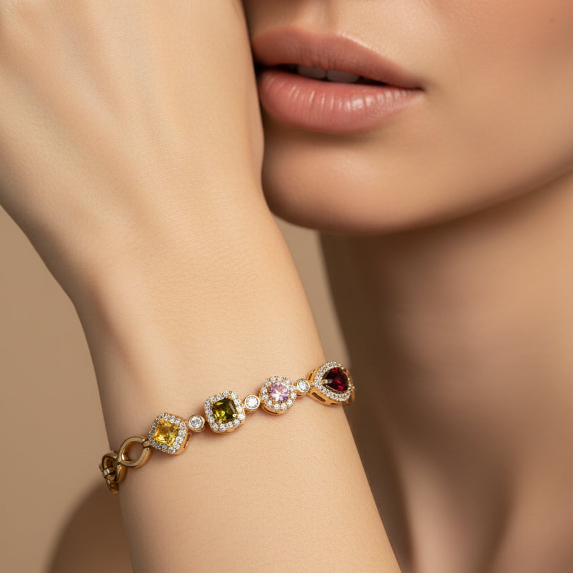 Geometric Multicolor Bracelet