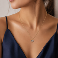 Sparkling Heart Solitaire necklace