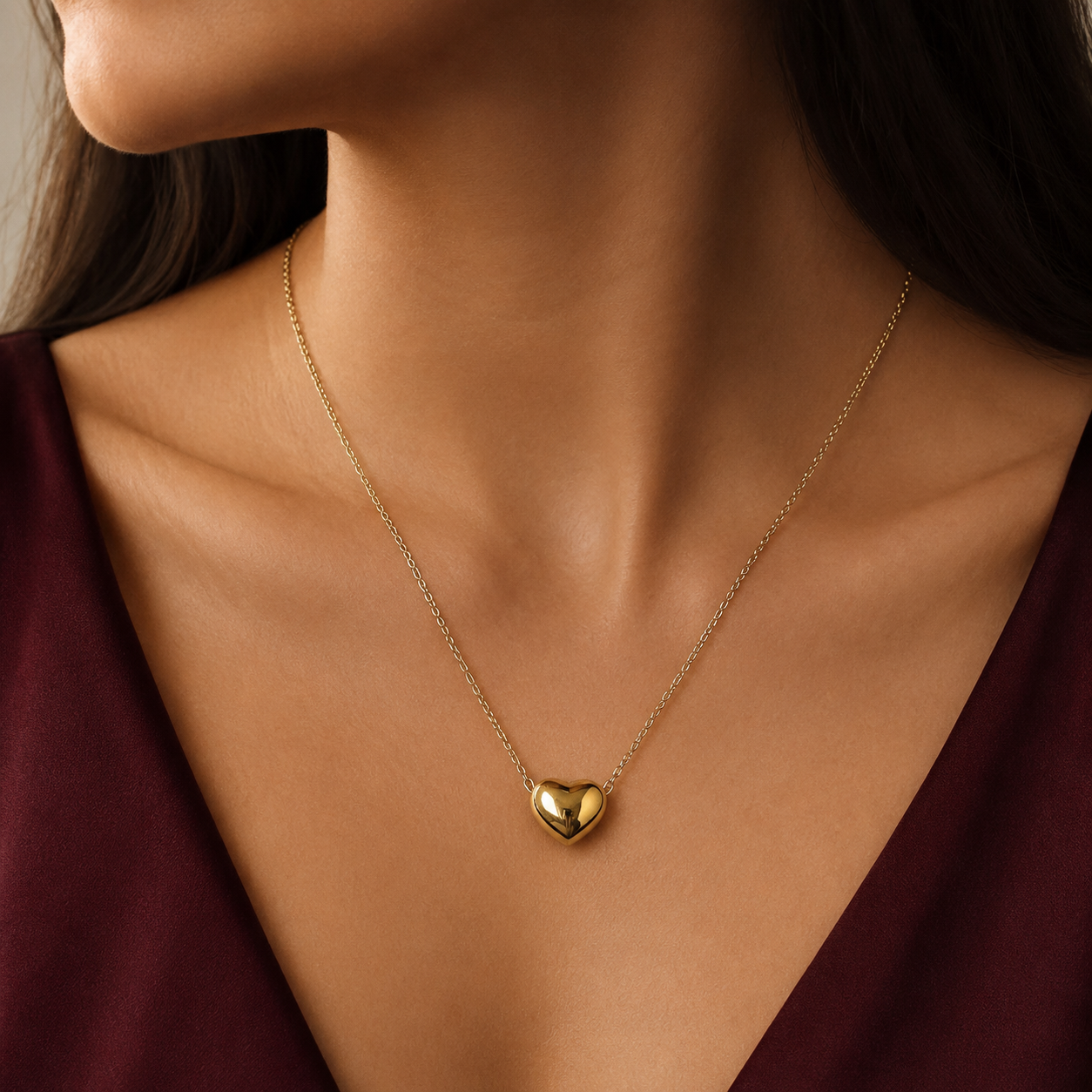 Glassy Heart Necklace