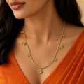 Aurielle Square Charms with Stone Necklace