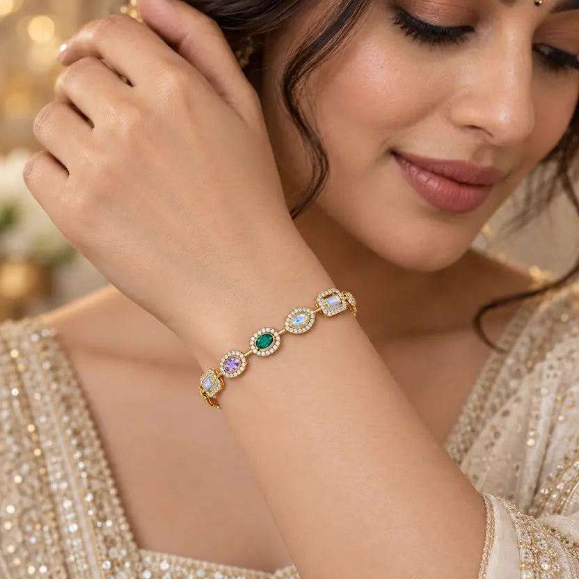 Mixed-Cut Swarovski Crystals Bracelet