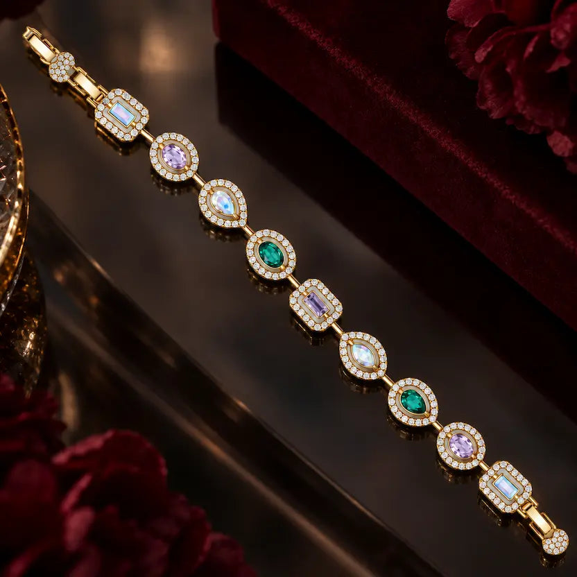 Mixed-Cut Swarovski Crystals Bracelet