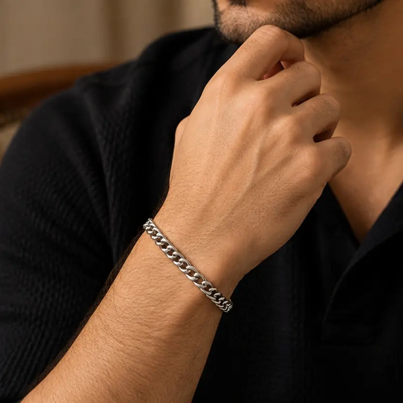 Slim Curb-Link Men's Bracelet