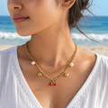 Cherry Charm Layered Necklace