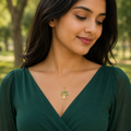 Emerald Tree of Life Pendant Necklace
