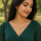 Emerald Tree of Life Pendant Necklace