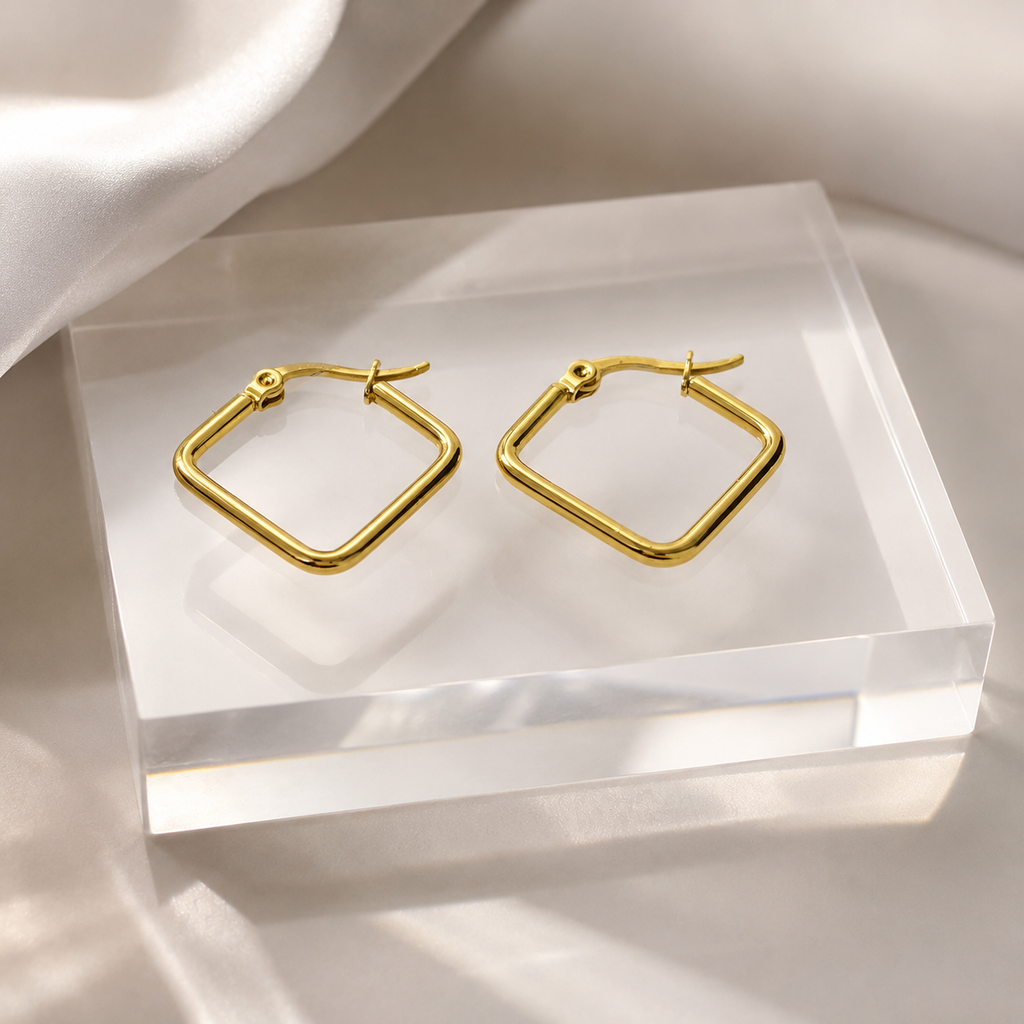 Minimal Square Hoop Earrings
