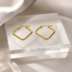 Minimal Square Hoop Earrings