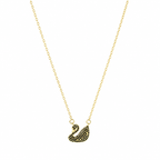 Black Swan Pendant Necklace