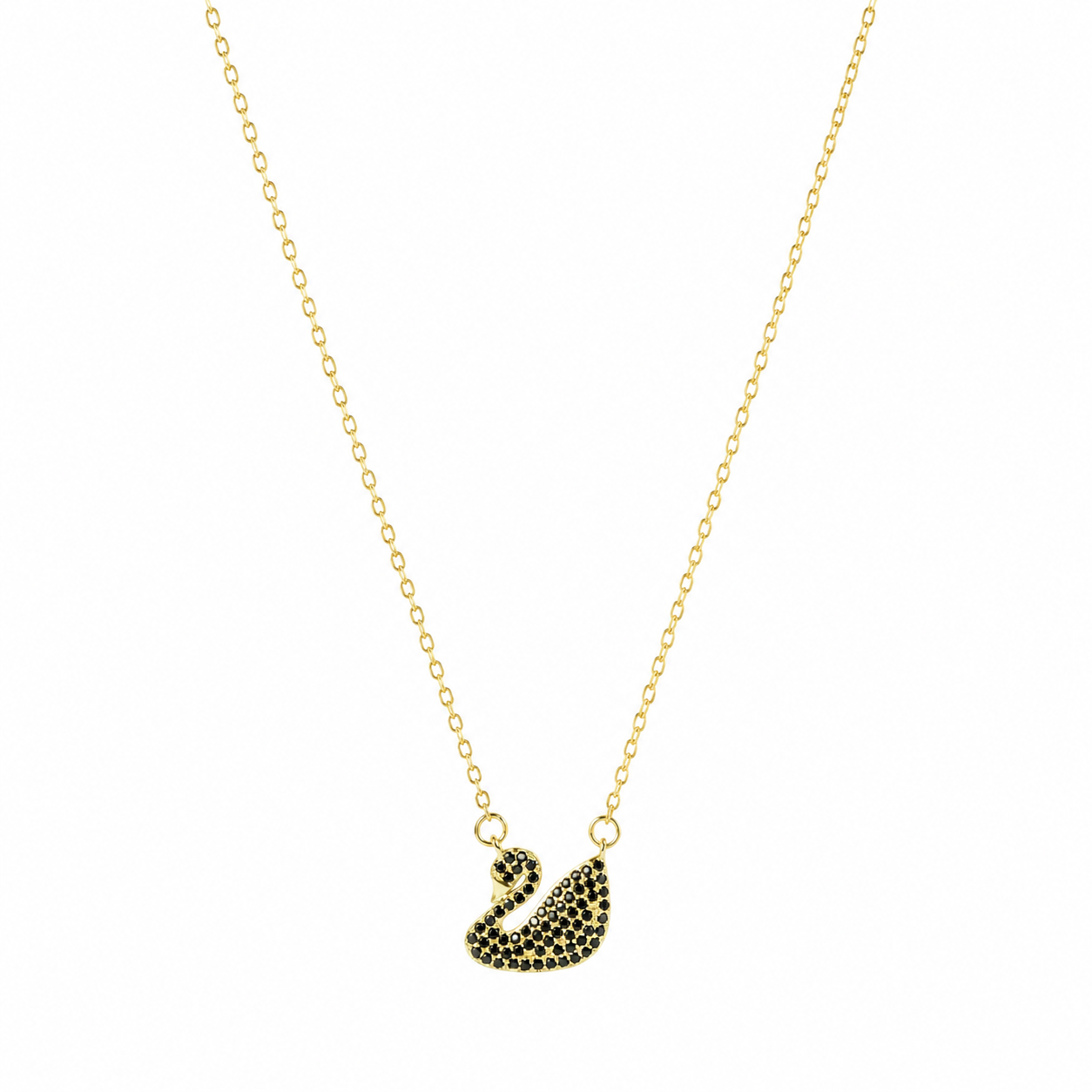 Black Swan Pendant Necklace