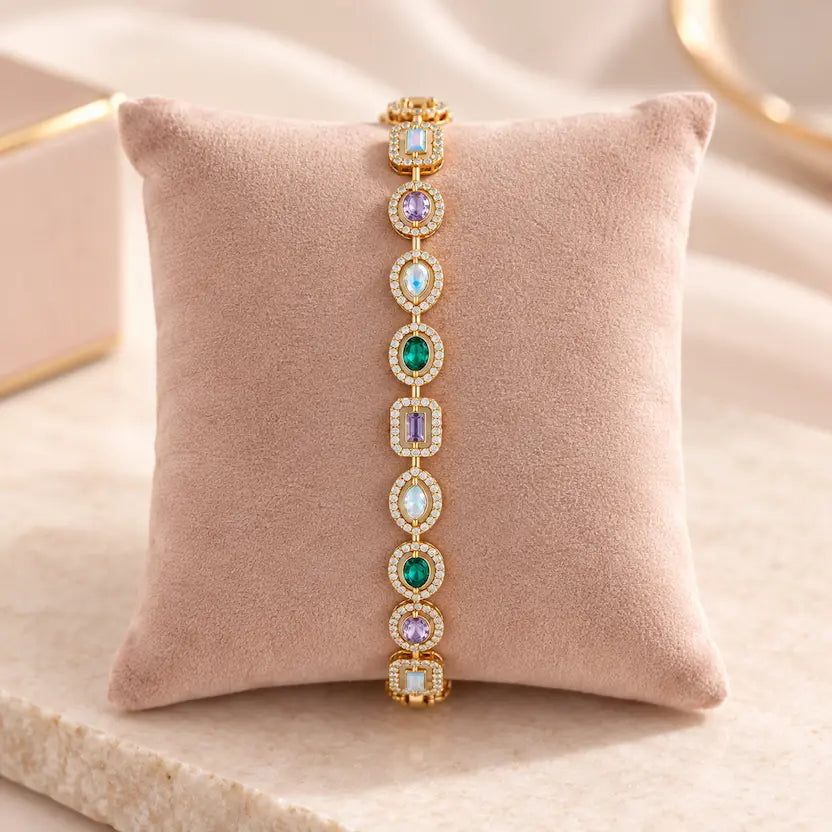 Mixed-Cut Swarovski Crystals Bracelet