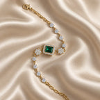 Emerald-Cut Swarovski Crystal Station Bracelet
