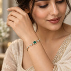 Emerald-Cut Swarovski Crystal Station Bracelet