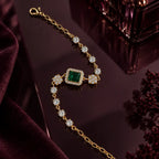 Emerald-Cut Swarovski Crystal Station Bracelet