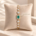 Emerald-Cut Swarovski Crystal Station Bracelet