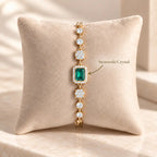 Emerald-Cut Swarovski Crystal Station Bracelet