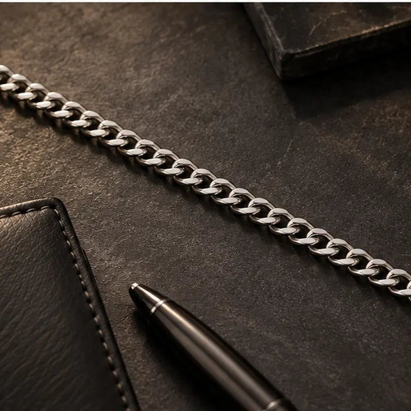 Slim Curb-Link Men's Bracelet