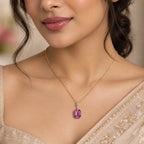 Pink Swarovski Crystal Pendant Necklace