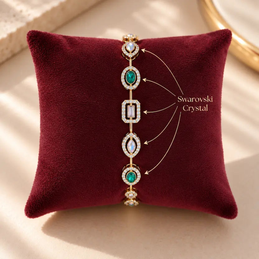 Mixed-Cut Swarovski Crystals Bracelet