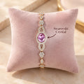 Blush Oval Swarovski crystal Floral Bracelet