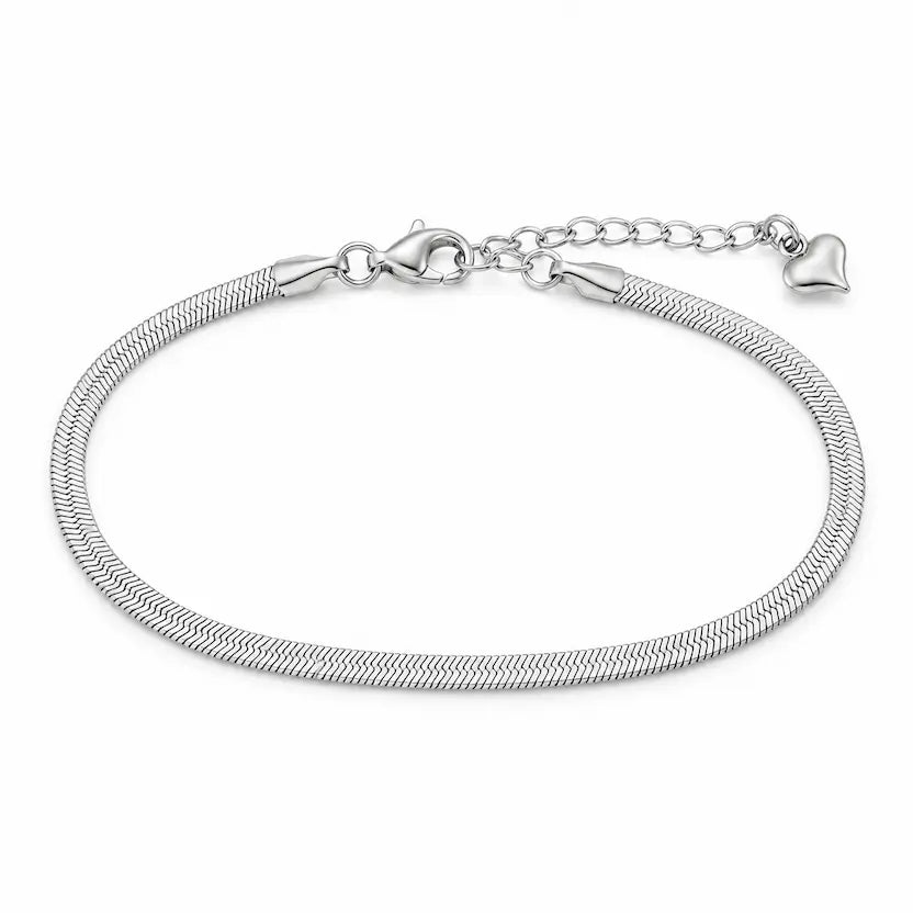 Snake Chain Silver Plated Bracelet