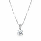 Solitaire CZ Pendant Necklace