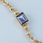 Amethyst Swarovski Crystal Station Bracelet