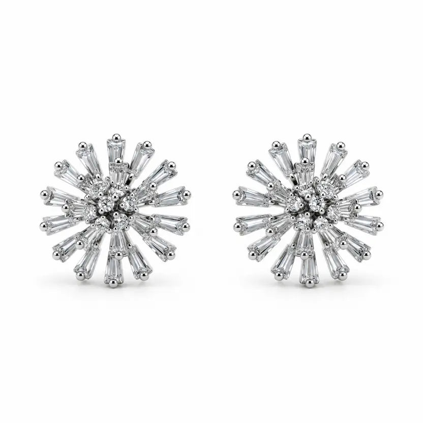 Crystal Starburst Stud Earrings