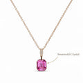 Pink Swarovski Crystal Pendant Necklace