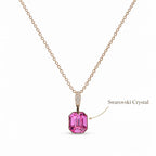 Pink Swarovski Crystal Pendant Necklace
