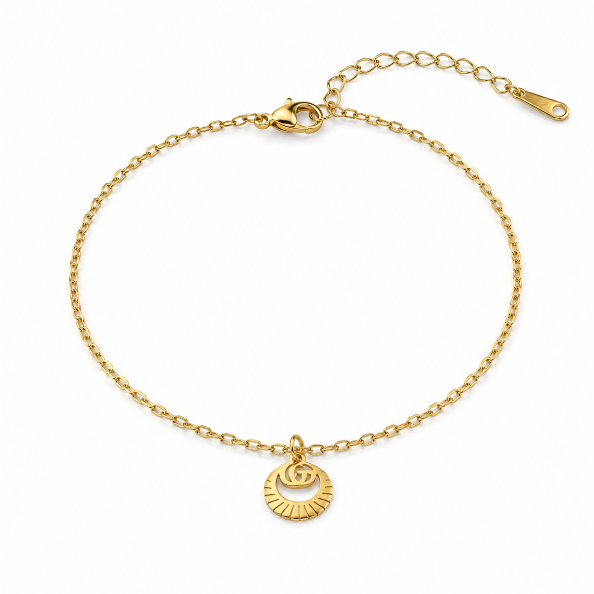 Petite Circle Drop Chain Bracelet