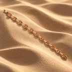 Sparkling Cylinder-Link Gold-Tone Bracelet