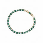 Emerald Tennis Adjustable Bracelet