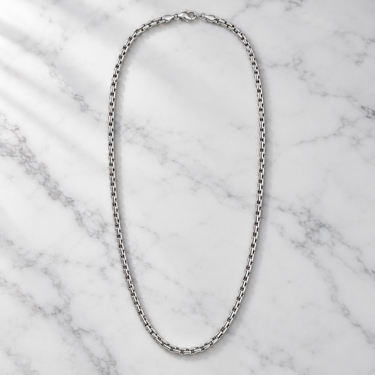 Rounded Box Men's Chain | 22 Inch