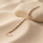 Polished & Sparkling Heart Link Gold-Tone Bracelet