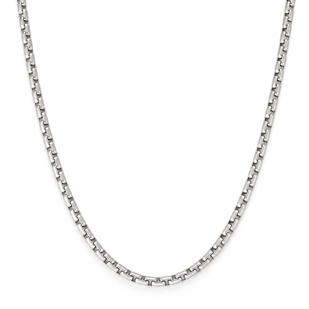 Rounded Box Men's Chain | 22 Inch