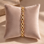 Sparkling Infinity Link Gold-Tone Bracelet