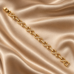Sparkling Infinity Link Gold-Tone Bracelet