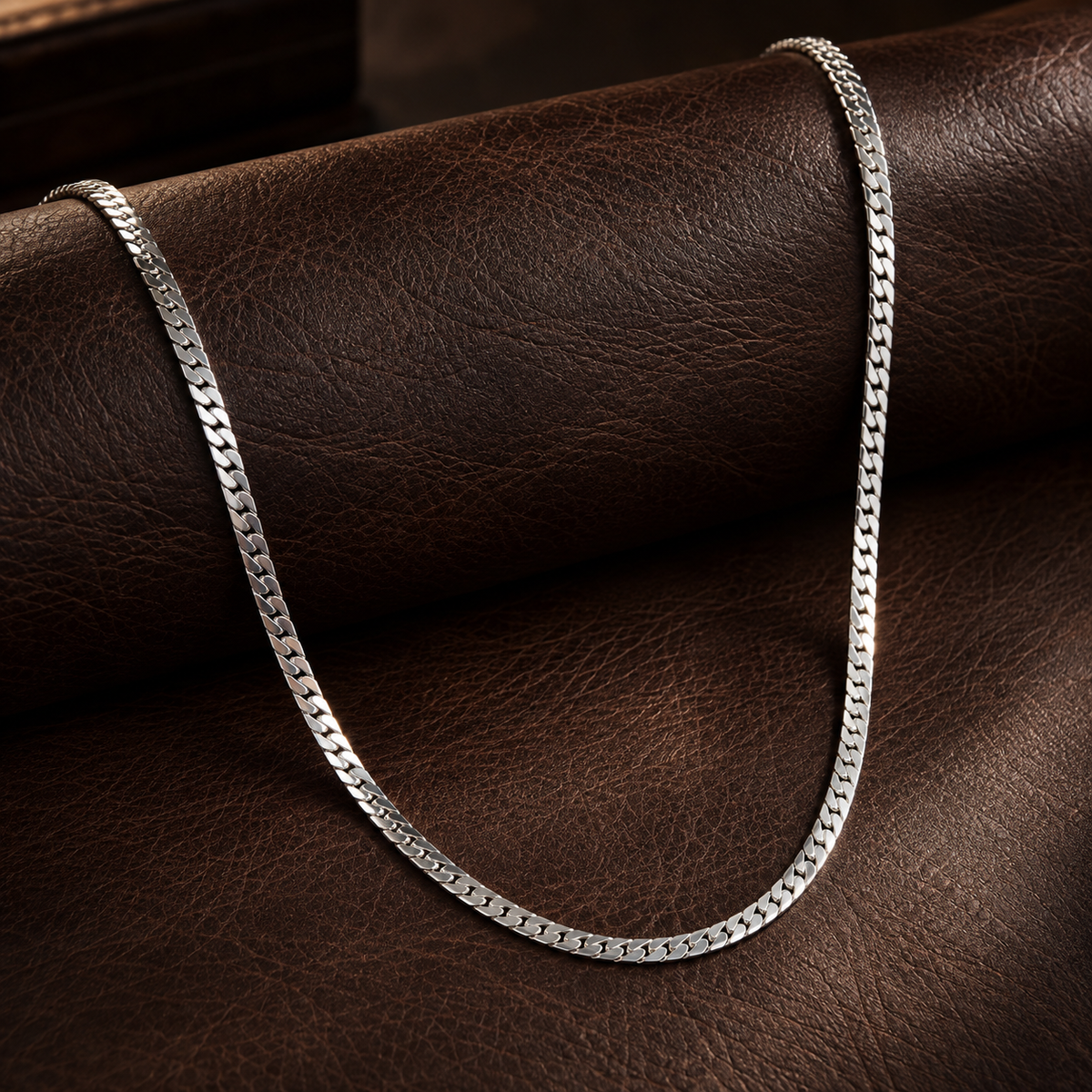 Polished Curb-Link Men's Chain | 22 Inch