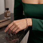Sparkling Infinity Link Gold-Tone Bracelet
